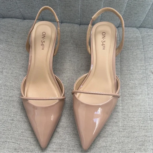 ON 34th - Angelinaa Pointed Toe Kitten Heel Pumps - 7 - Picture 4 of 7